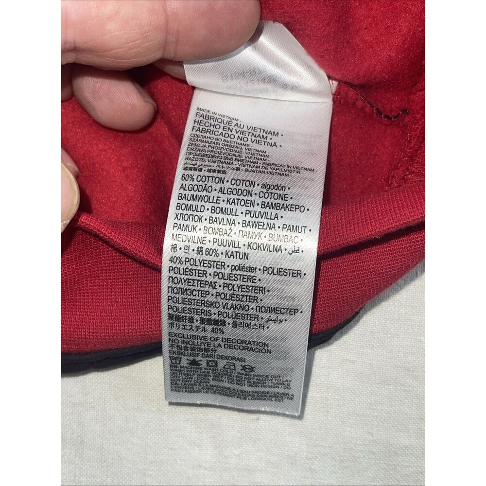 Nike Air Jordan Kids Reverse Tie Dye Pullover Hoodie Black Red Gym Sz 6 NWT - Picture 8 of 8